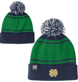 Under Armour Notre Dame Fighting Irish Cuffed Knit Pom Beanie Hat