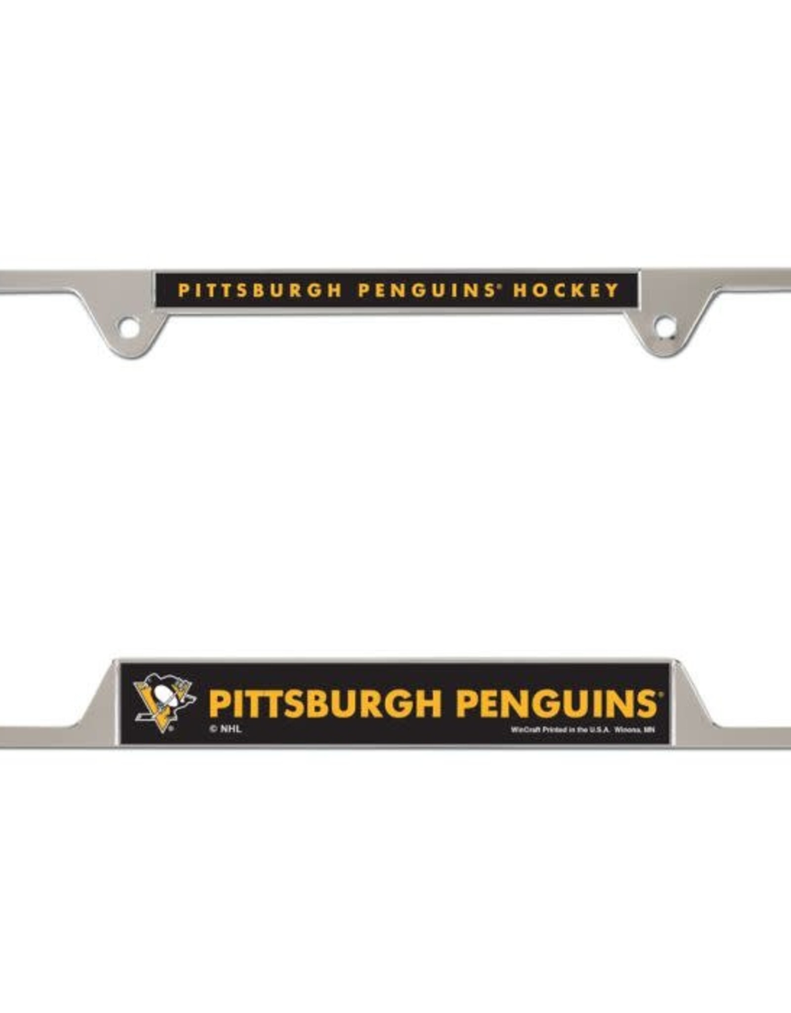 WINCRAFT Pittsburgh Penguins Metal License Plate Frame