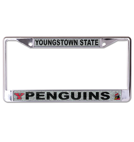WINCRAFT Youngstown State Penguins Silver Glitter Plate Frame