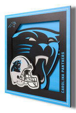 YOU THE FAN Carolina Panthers 3D Logo Series 12x12 Wall Art