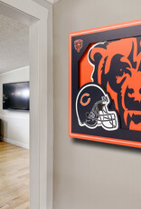 YOU THE FAN Chicago Bears 3D Logo Series 12x12 Wall Art