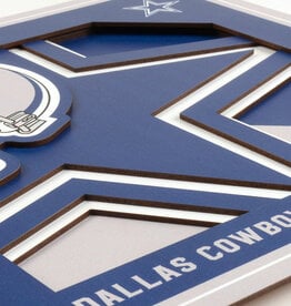 YOU THE FAN Dallas Cowboys 3D Logo Series 12x12 Wall Art