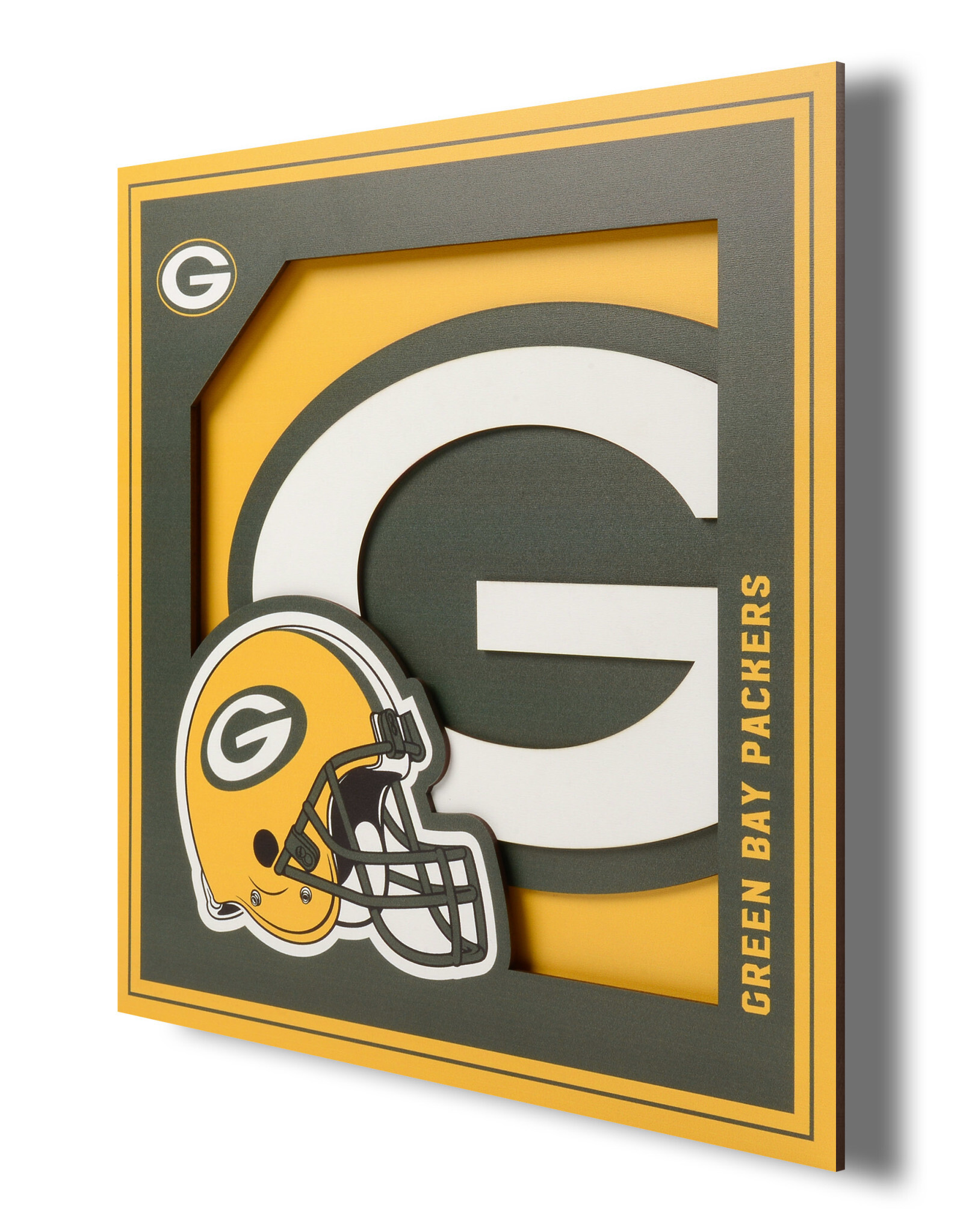 YOU THE FAN Green Bay Packers 3D Logo Series 12x12 Wall Art