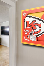 YOU THE FAN Kansas City Chiefs 3D Logo Series 12x12 Wall Art