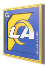 YOU THE FAN Los Angeles Rams 3D Logo Series 12x12 Wall Art