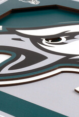 YOU THE FAN Philadelphia Eagles 3D Logo Series 12x12 Wall Art