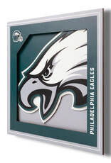 YOU THE FAN Philadelphia Eagles 3D Logo Series 12x12 Wall Art