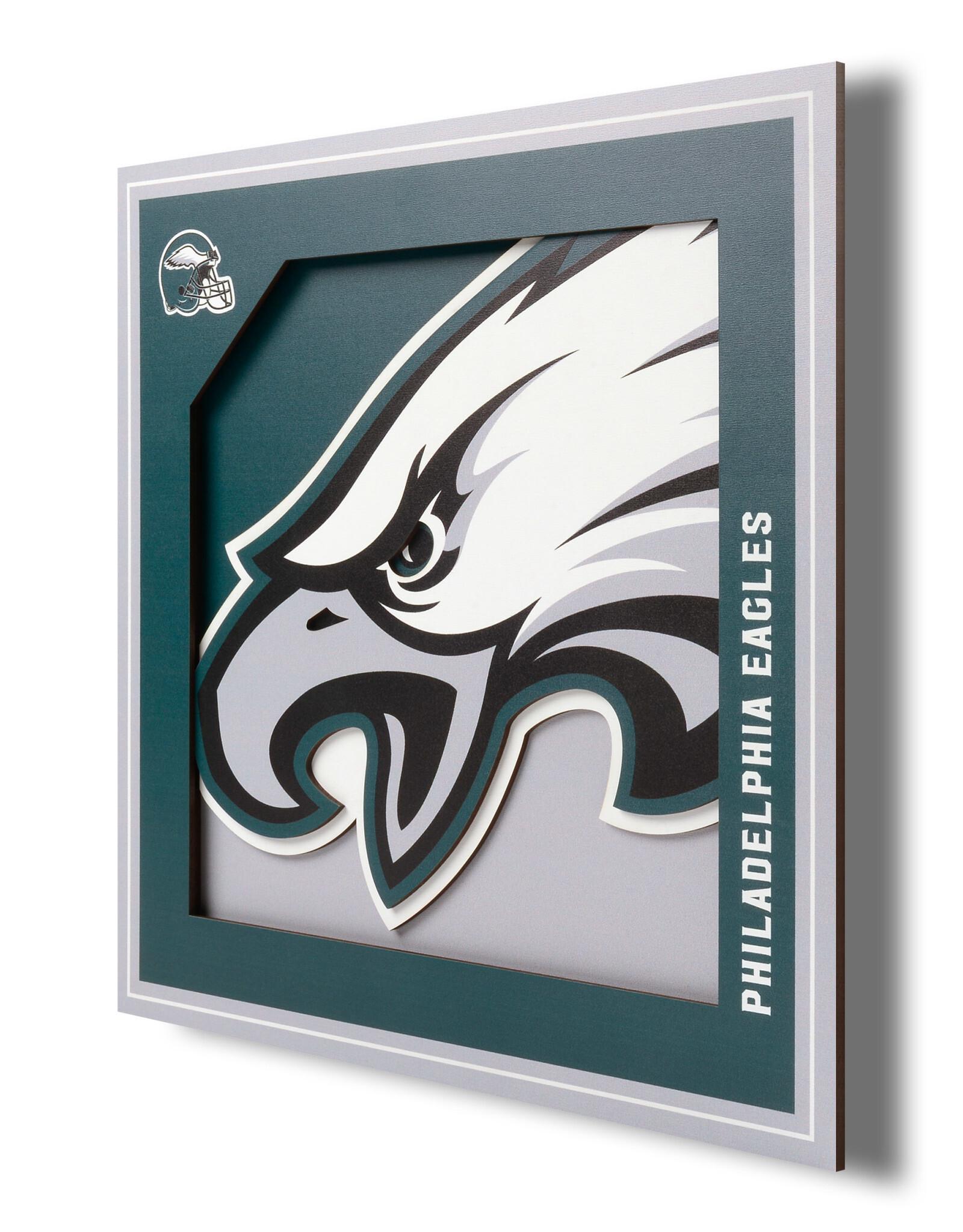 YOU THE FAN Philadelphia Eagles 3D Logo Series 12x12 Wall Art