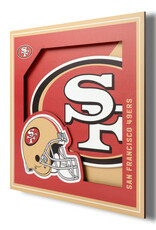 YOU THE FAN San Francisco 49ers 3D Logo Series 12x12 Wall Art