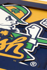 YOU THE FAN Notre Dame Fighting Irish 3D Logo Series 12x12 Wall Art