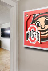 YOU THE FAN Ohio State Buckeyes 3D Logo Series 12x12 Wall Art