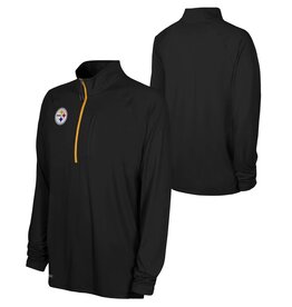 New Era Pittsburgh Steelers Men's Mock Neck Quarter Zip Top - Black