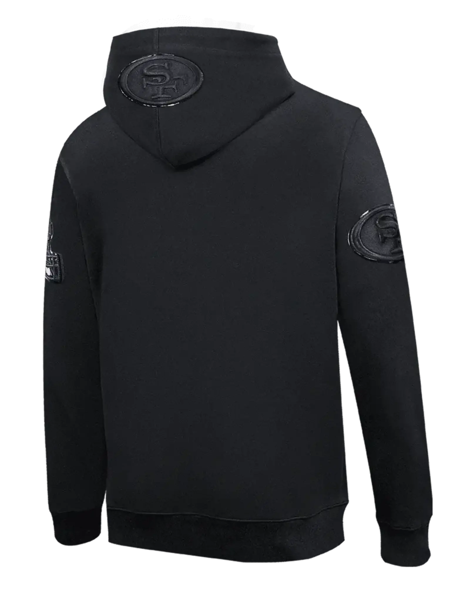 Pro Standard San Francisco 49ers Men's Triple Black Logo Pullover Hoodie