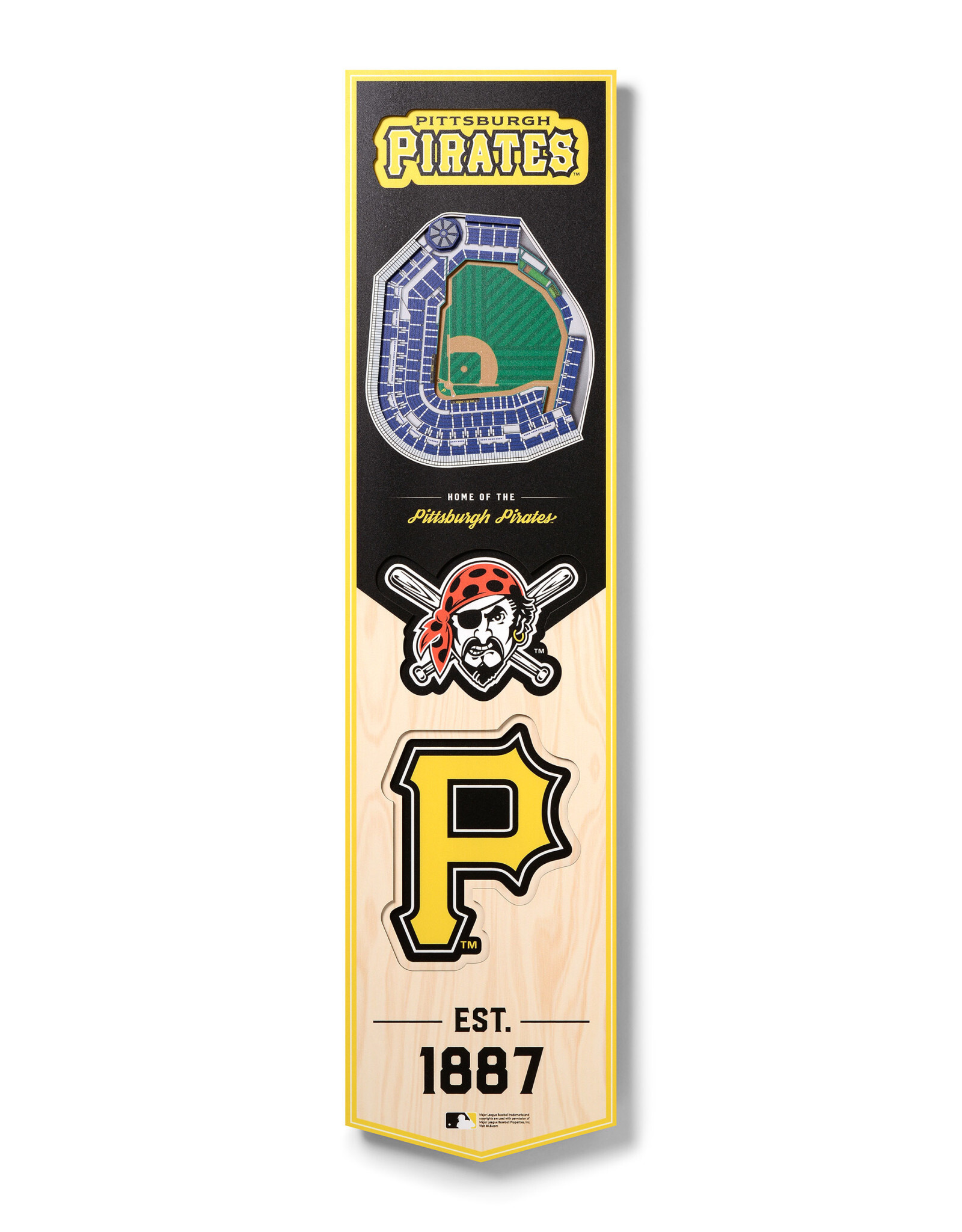 YOU THE FAN Pittsburgh Pirates 3D StadiumView 8x32 Banner