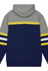 Mitchell & Ness Michigan Wolverines Men's Head Coach Pullover Hoodie - Navy/Grey