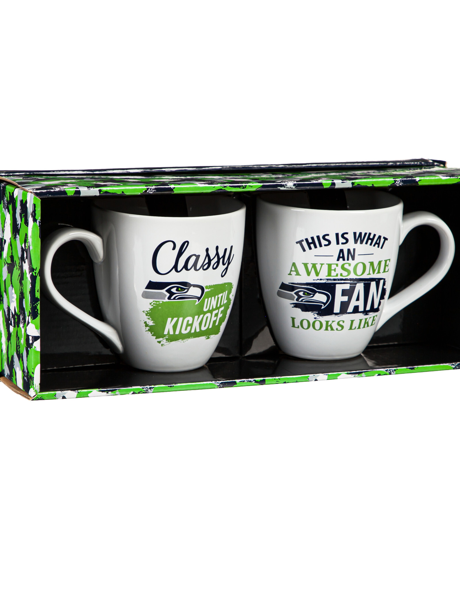 EVERGREEN Seattle Seahawks Cup O'Java Mug Gift Set