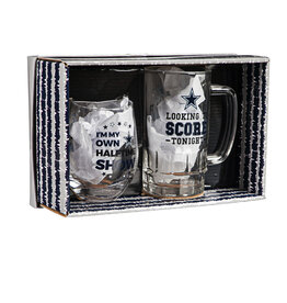 EVERGREEN Dallas Cowboys Stemless Wine & Stein Gift Set