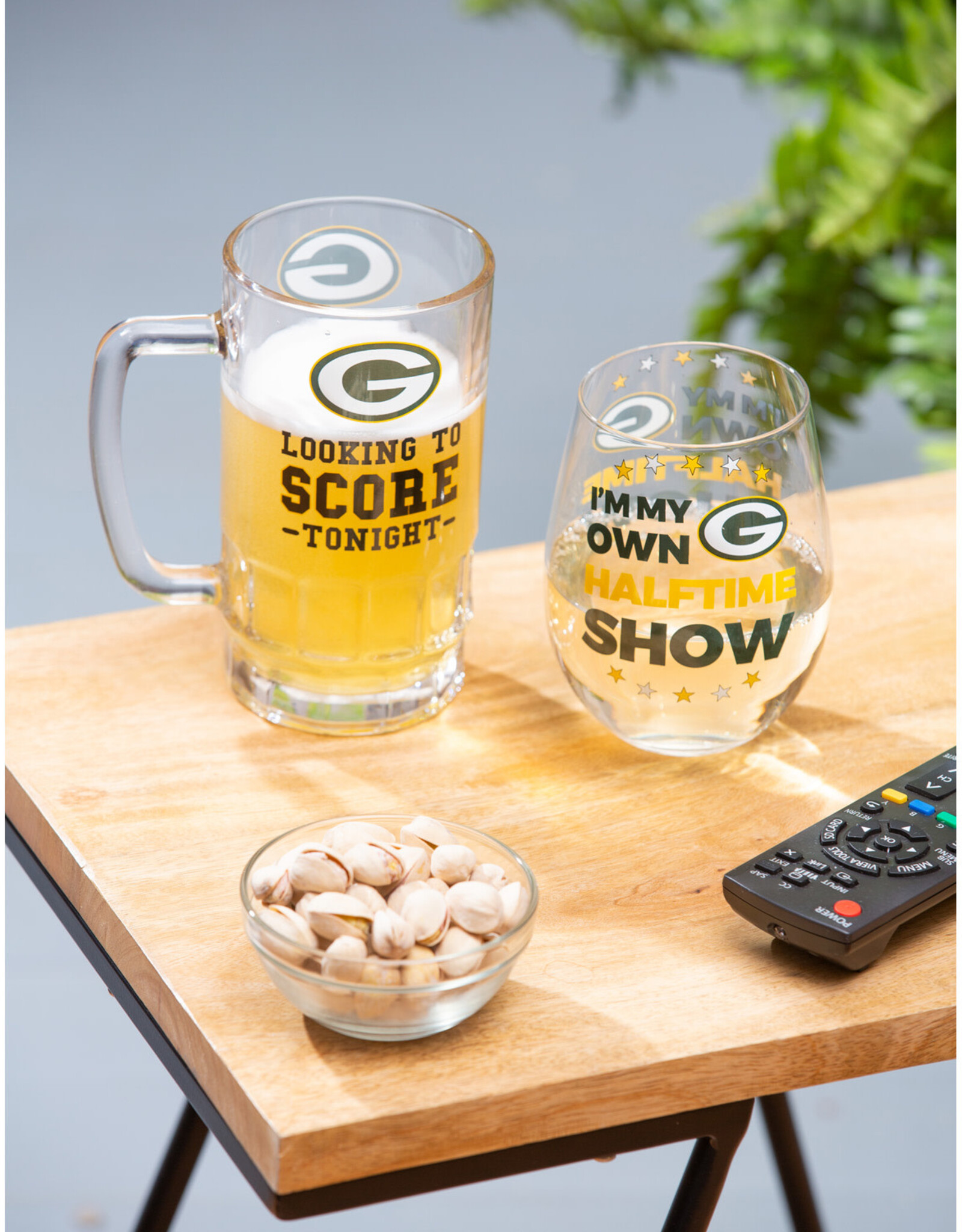 EVERGREEN Green Bay Packers Stemless Wine & Stein Gift Set