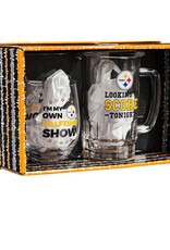EVERGREEN Pittsburgh Steelers Stemless Wine & Stein Gift Set