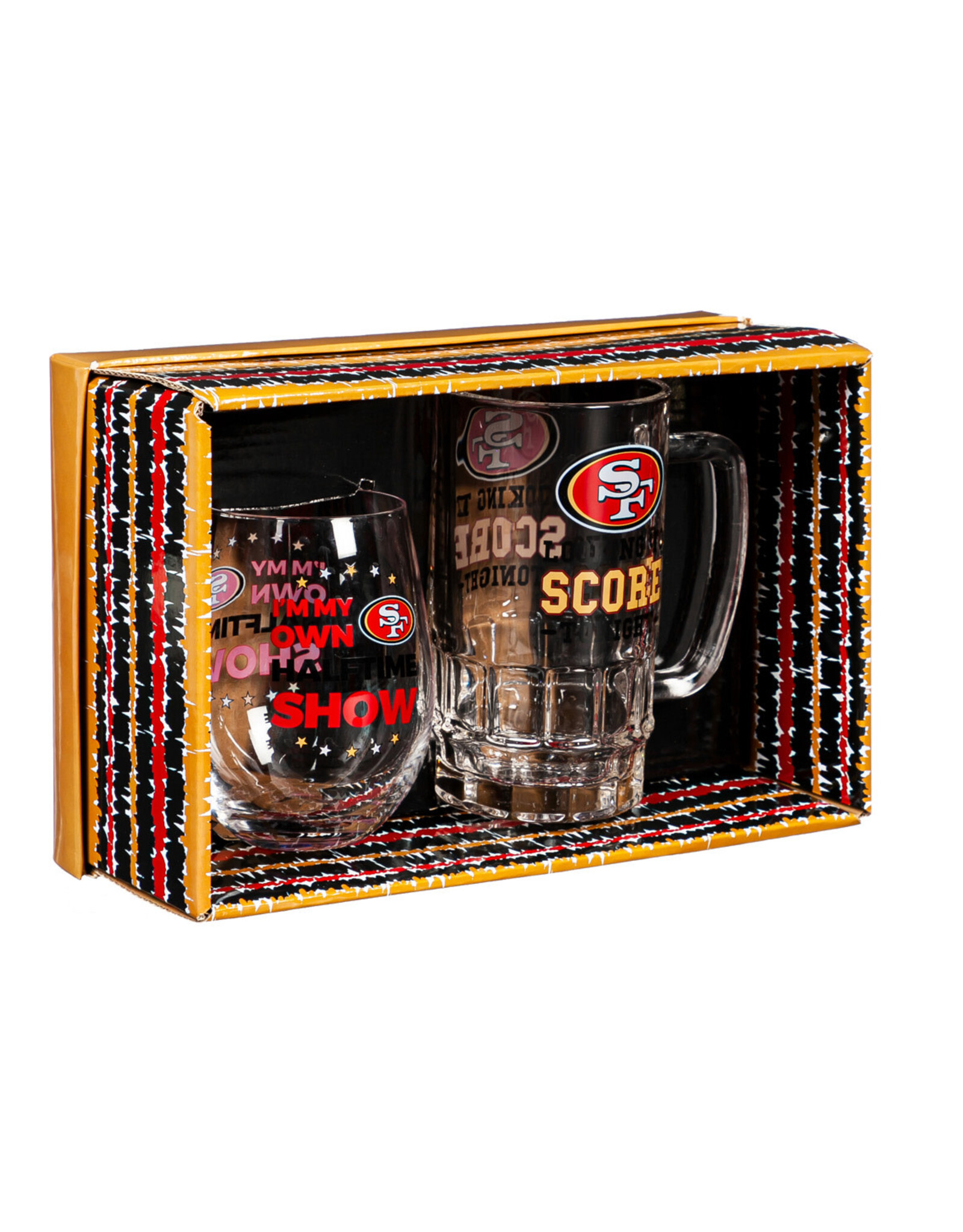 EVERGREEN San Francisco 49ers Stemless Wine & Stein Gift Set