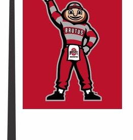 SEWING CONCEPTS Ohio State Buckeyes 13"x18" Standing Brutus #1 Garden Flag