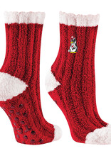 TWIN CITY KNITTING CO Youngstown State Penguins Warm Fuzzy Socks - Red