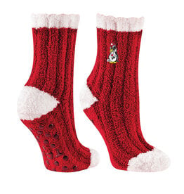 TWIN CITY KNITTING CO Youngstown State Penguins Warm Fuzzy Socks - Red