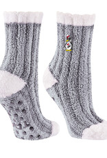 TWIN CITY KNITTING CO Youngstown State Penguins Warm Fuzzy Socks - Grey