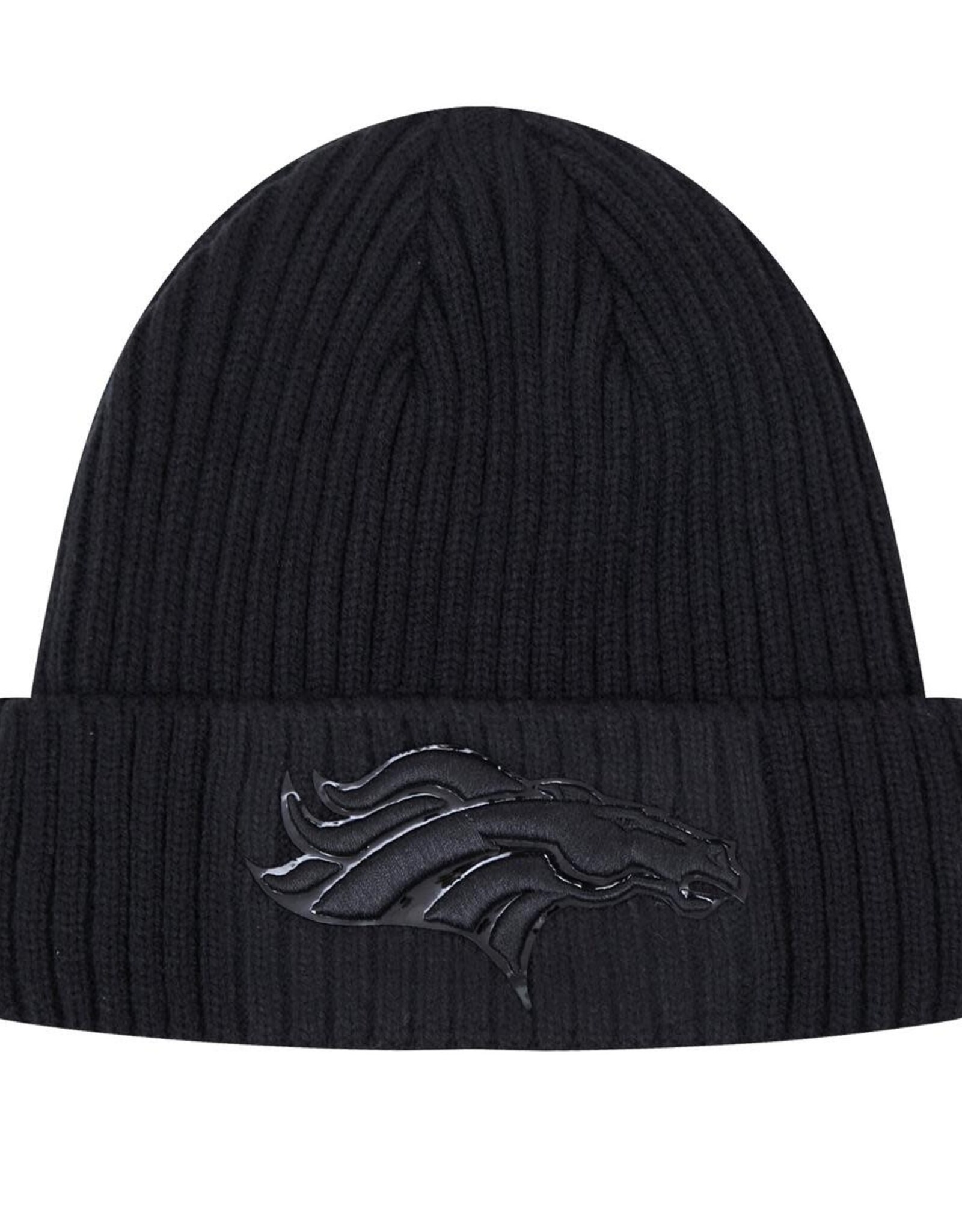 Pro Standard Denver Broncos Triple Black Knit Hat