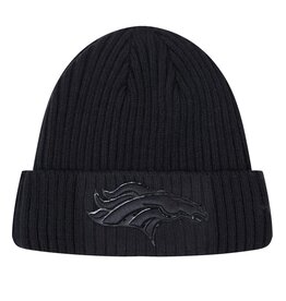 Pro Standard Denver Broncos Triple Black Knit Hat
