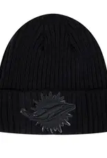 Pro Standard Miami Dolphins Triple Black Knit Hat