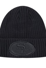 Pro Standard San Francisco 49ers Triple Black Knit Hat