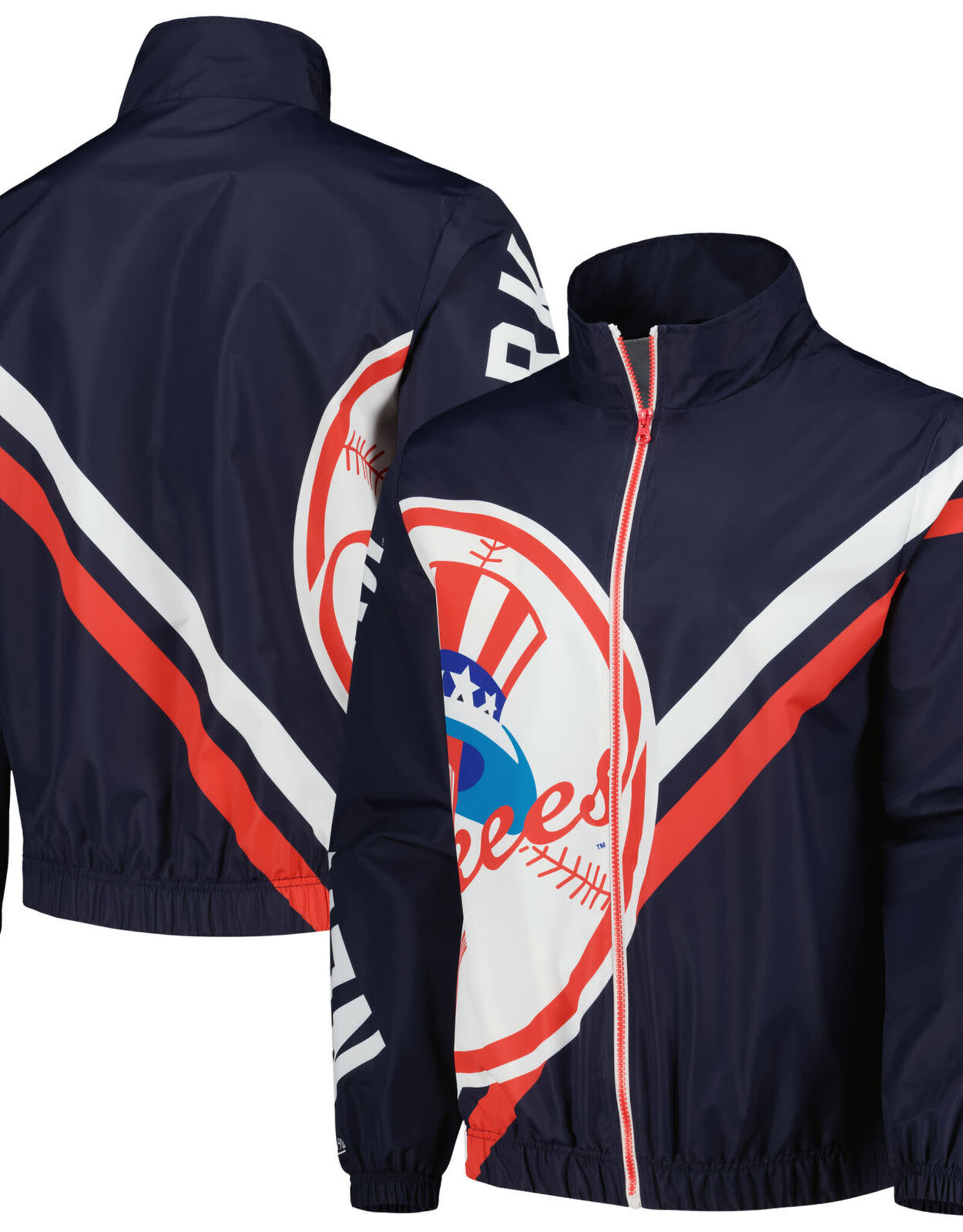 Mitchell & Ness New York Yankees Men's Exploded Logo Warm Up Jacket
