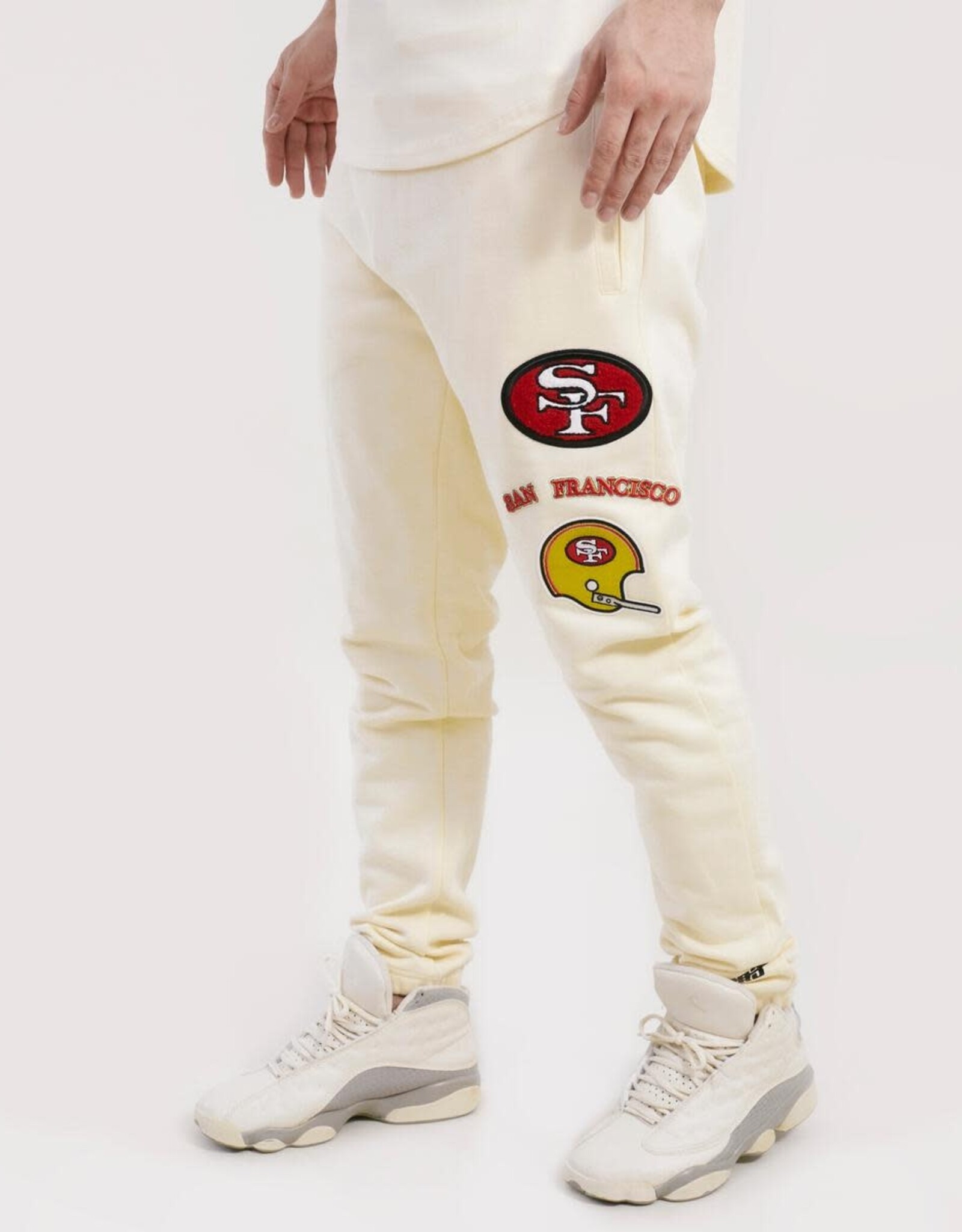 Pro Standard San Francisco 49ers Men's Retro Classic Jogger - Eggshell