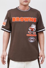 Pro Standard Cleveland Browns Men's Classic Retro Striped Short Sleeve Tee - Brown