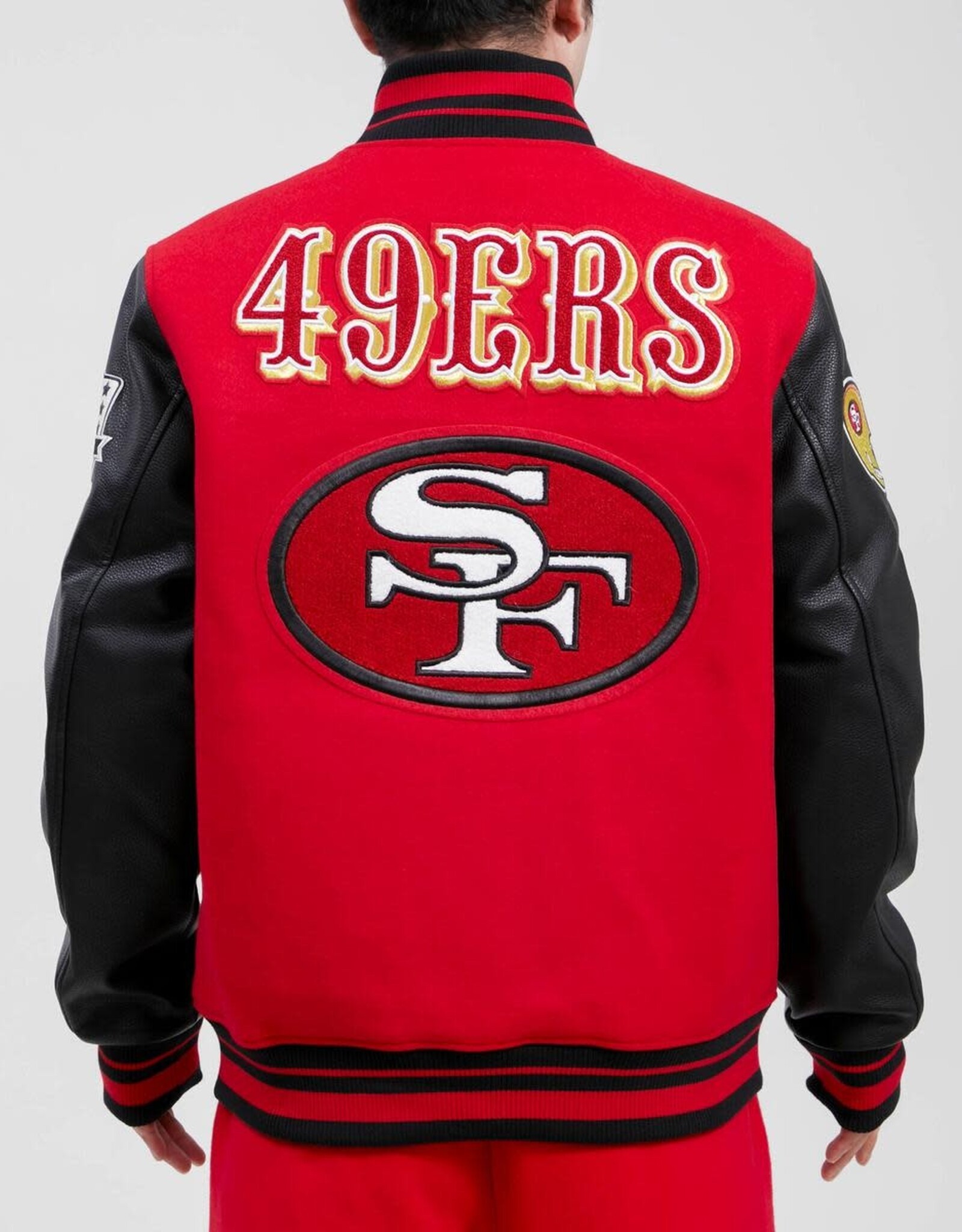 Pro Standard San Francisco 49ers Men's Classic Retro Wool Varsity Jacket - Red