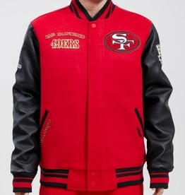 Pro Standard San Francisco 49ers Men's Classic Retro Wool Varsity Jacket - Red