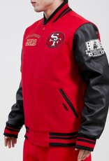 Pro Standard San Francisco 49ers Men's Classic Retro Wool Varsity Jacket - Red