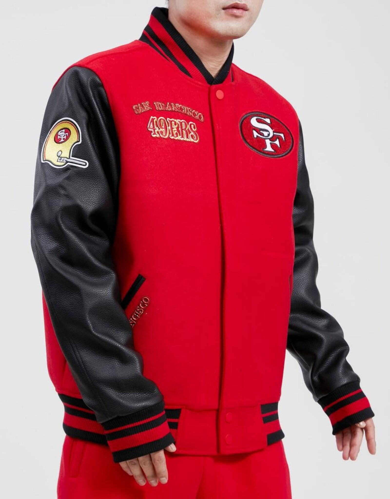 Pro Standard San Francisco 49ers Men's Classic Retro Wool Varsity Jacket - Red