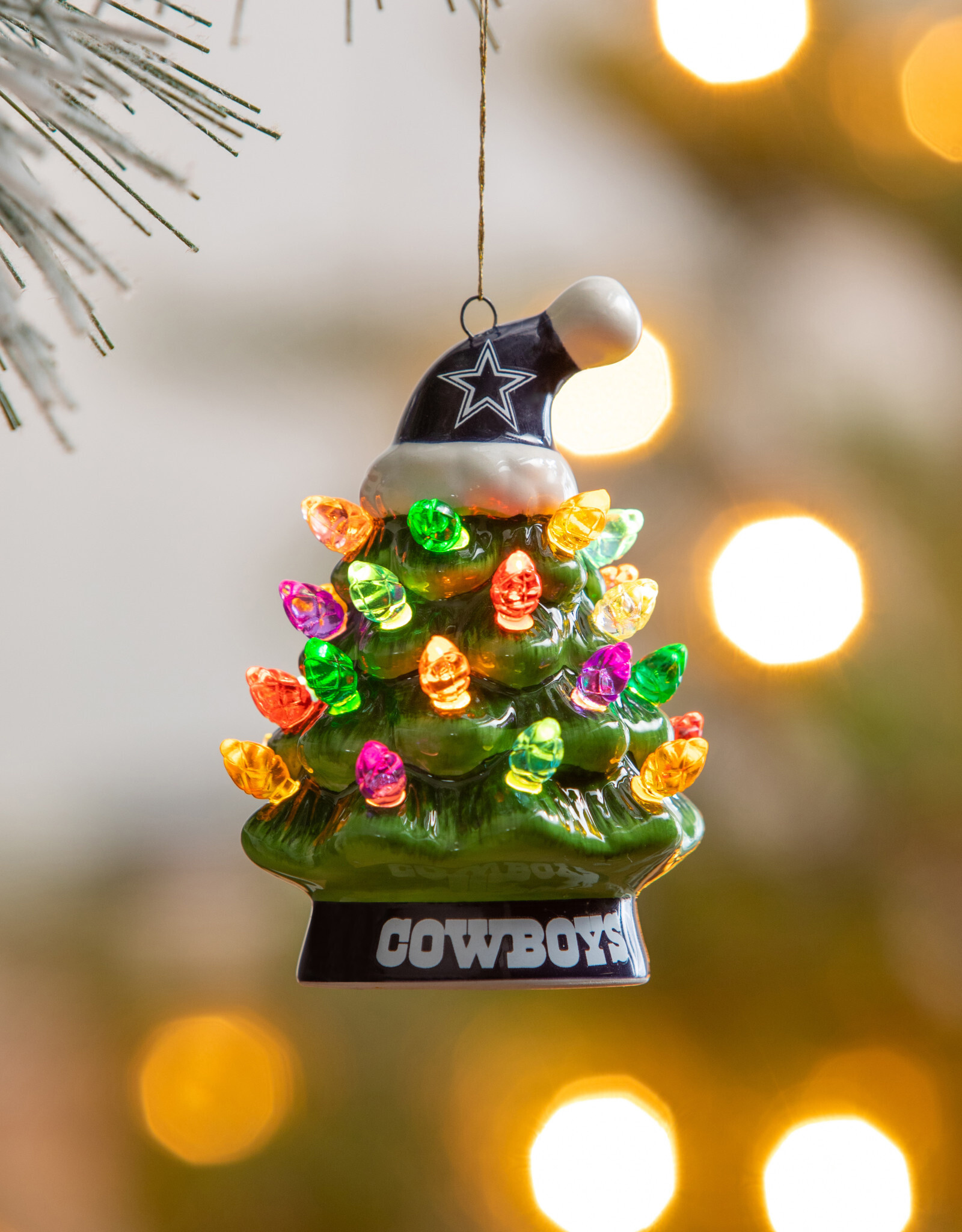 EVERGREEN Dallas Cowboys 4" Lighted LED Ceramic Tree Ornament