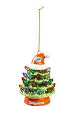 EVERGREEN Miami Dolphins 4" Lighted LED Ceramic Tree Ornament