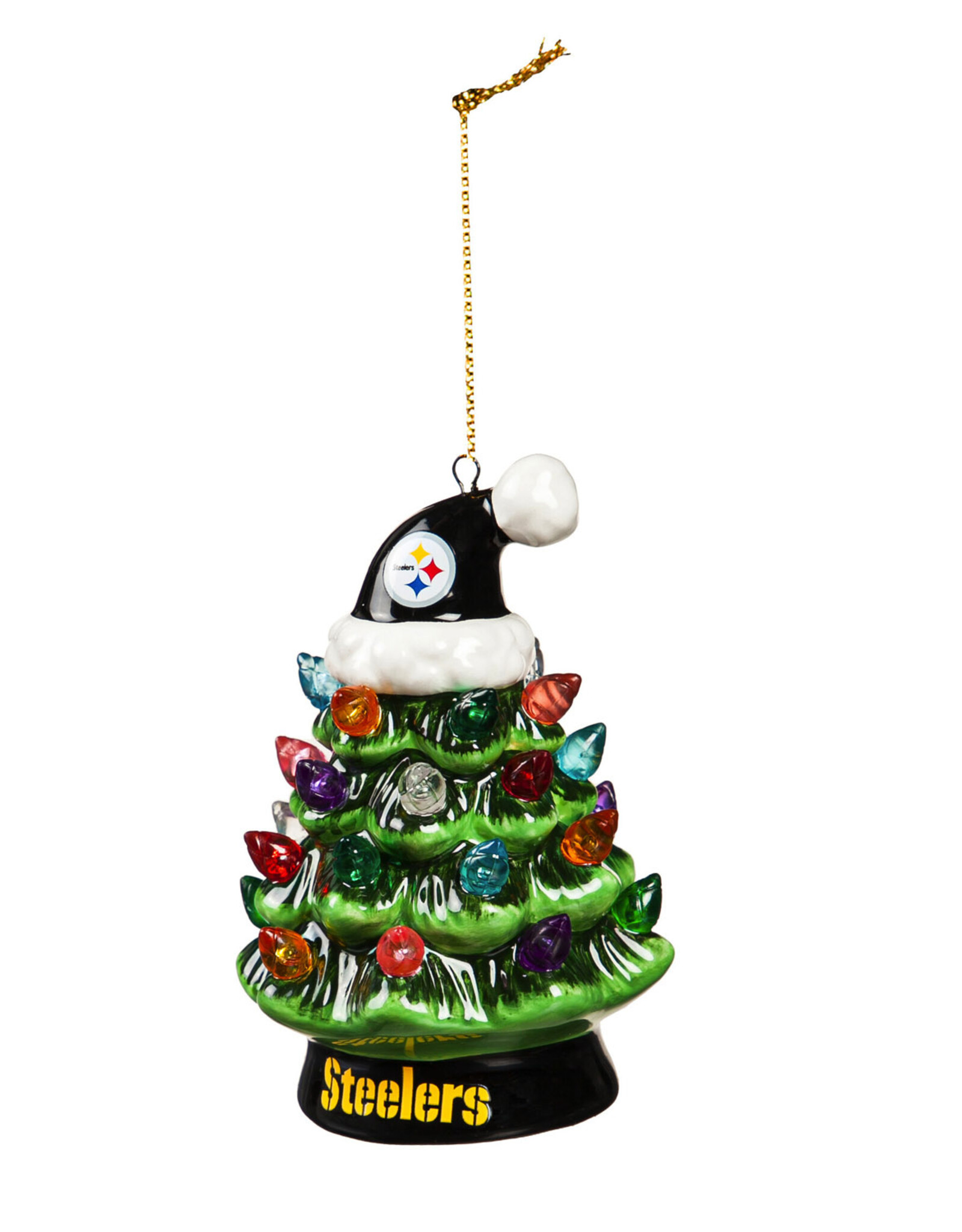 EVERGREEN Pittsburgh Steelers 4" Lighted LED Ceramic Tree Ornament
