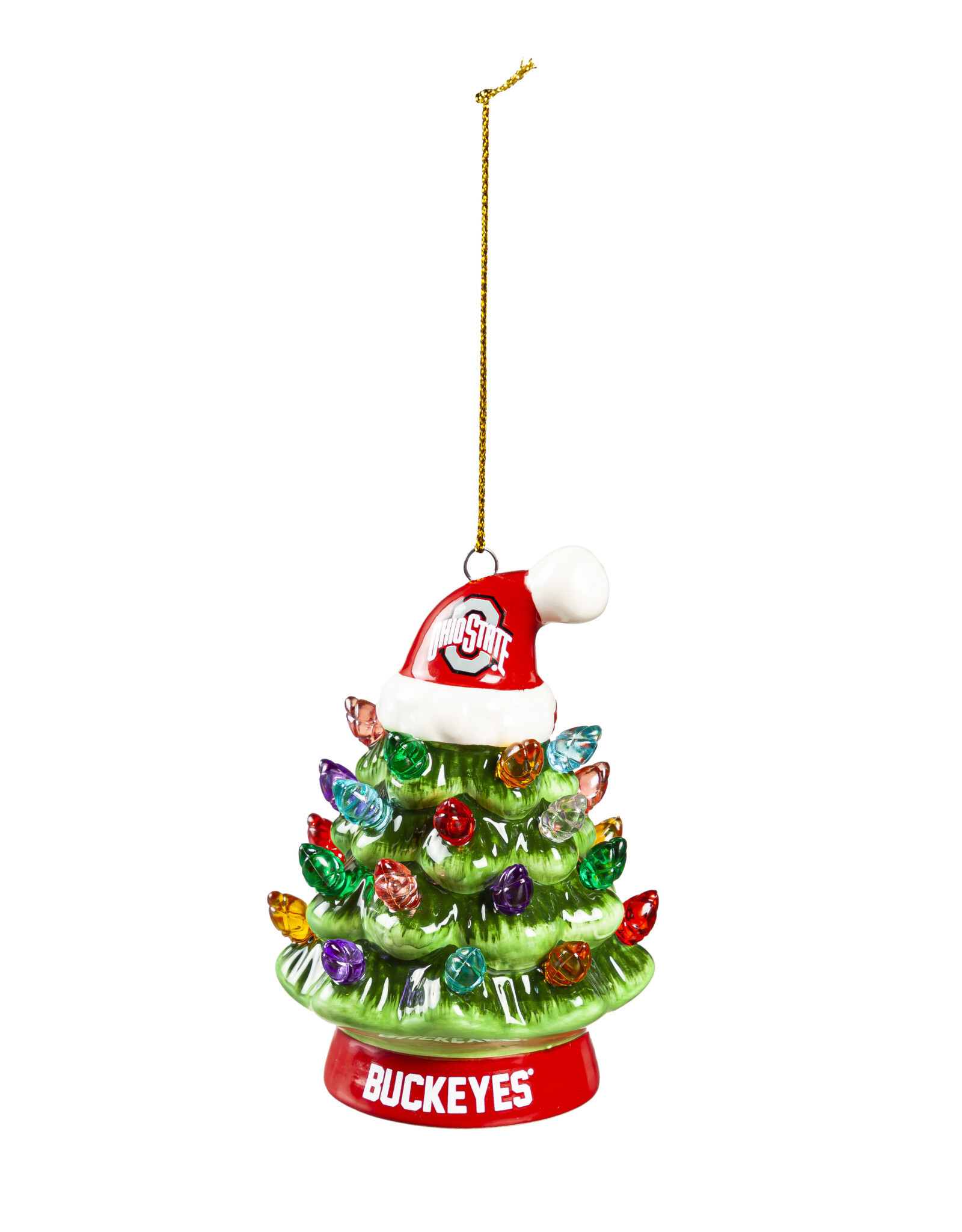 EVERGREEN Ohio State Buckeyes 4" Lighted LED Ceramic Tree Ornament