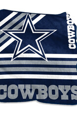 Logo Brands Dallas Cowboys 50x60 Raschel Plush Striped Throw