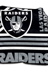 Logo Brands Las Vegas Raiders 50x60 Raschel Plush Striped Throw