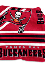 Logo Brands Tampa Bay Buccaneers 50x60 Raschel Plush Striped Throw