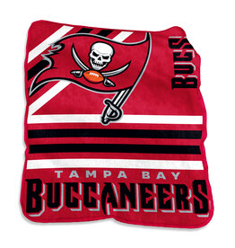 Logo Brands Tampa Bay Buccaneers 50x60 Raschel Plush Striped Throw