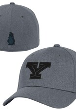Under Armour Youngstown State Penguins GREY Blitzing Stretch Fit Cap - Black Y Logo / Black Pete Back