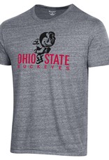 Champion Ohio State Buckeyes Men's Tri-Blend 2-Tone Brutus Short Sleeve Tee