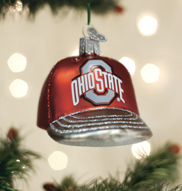 OLD WORLD CHRISTMAS Ohio State Buckeyes Baseball Cap Ornament